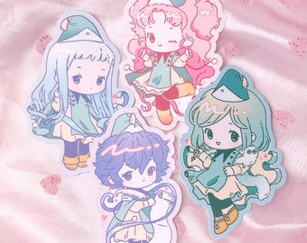 Witch Hat Apprentices Anime Stickers | Cute Colorful Anime Fan Art on Matte Vinyl