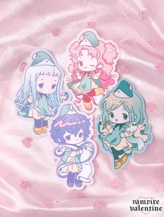 Witch Hat Apprentices Anime Stickers | Cute Colorful Anime Fan Art on Matte Vinyl