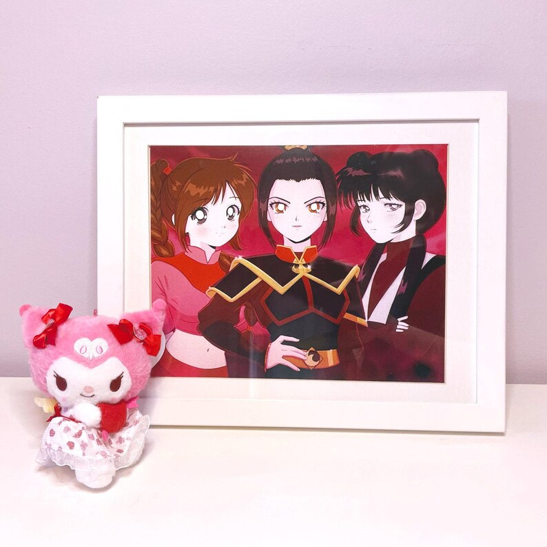 Fire Angels Print | 90s Anime Aesthetic Bad Girls Art on Wall Decor Poster LAST CHANCE immagine 2