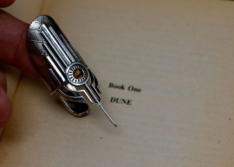 Deco Style Bene Gesserit Gom Jabbar  Knitting Device for Ant. Silver In Stock