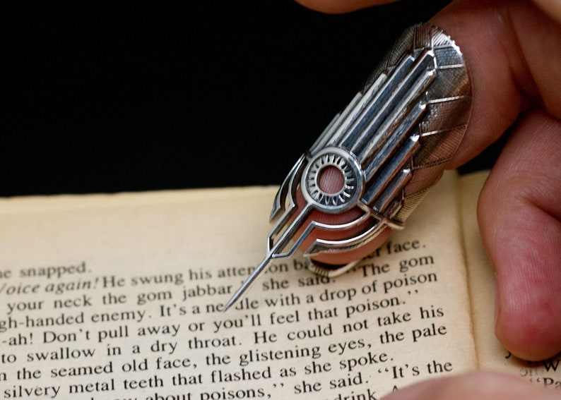 Deco Style Bene Gesserit Gom Jabbar  Knitting Device for Antique Silver