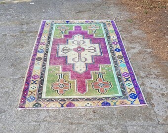 Buglem Handgewebter Vintage Turkische Antiker Kilim Teppich Etsy