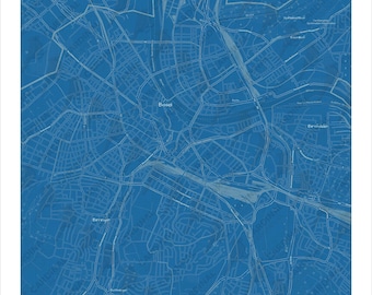 Plano personalizado para impresión: Ciudad, Estado, País (Archivo digital)