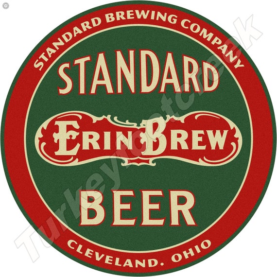 Standard Erin Brew Beer 11.75 Round Sign - Etsy