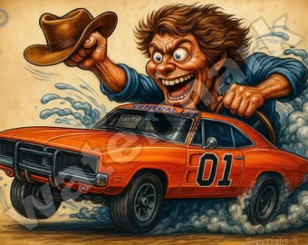 Classic Cars and Stars 9"x12" Metal Sign G74