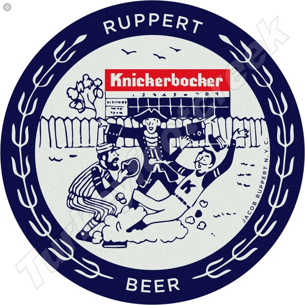 Ruppert Knickerbocker Beer 11.75" Round Sign