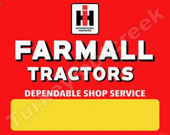 Farmall Tractors 9"x12" Metal Sign