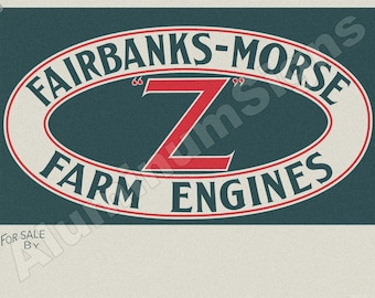 Fairbanks-Morse Z Farm Engines 12" x 16" Sign