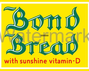 Bond Bread 9"x12" Metal Sign