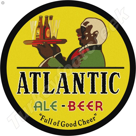 Atlantic Ale Beer 11.75 Round Sign Etsy