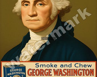 George Washington Good Barley Tobacco 9"x12" Metal Sign