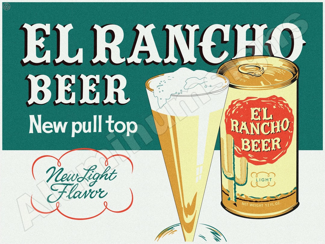 El Rancho Beer 9 X 12 Sign - Etsy