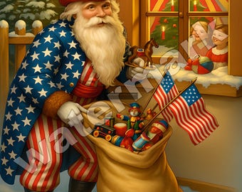 Merry Christmas Santa 9"x12" Metal Sign