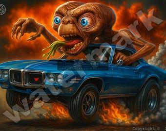 Classic Cars and Stars 9"x12" Metal Sign G68