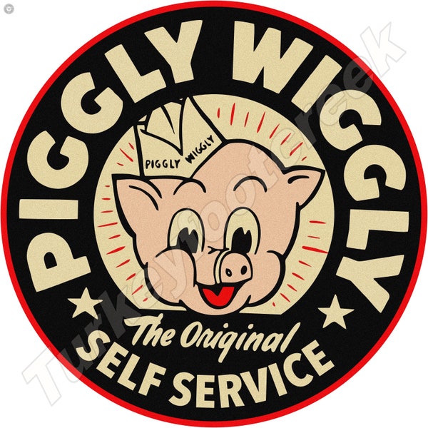 Piggly Wiggly 11.75" Round Sign