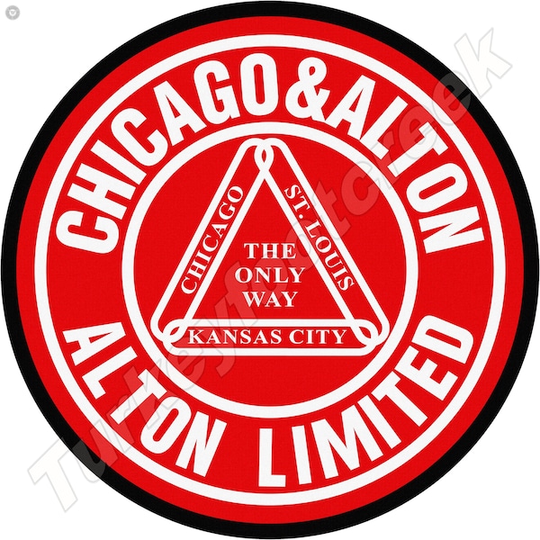 Chicago & Alton Alton Limited 11.75" Round Sign
