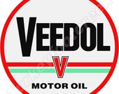 Veedol Motor Oil 11.75 quot Round Sign