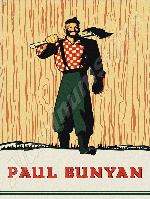 Paul Bunyan Beer 12 X 16 Sign Etsy India