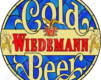 Wiedemann Cold Beer 11.75" Round Sign