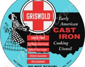Griswold Cast Iron 11.75 quot Round Sign