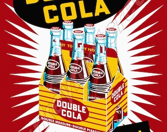 Drink Double Cola Just Wonderful 9"x12" Metal Sign