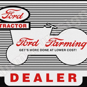 Ford Farming Dealer 12" x 16" Sign