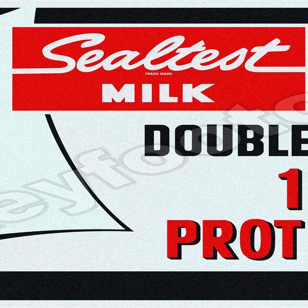 Sealtest Milk 8"x24" Metal Sign