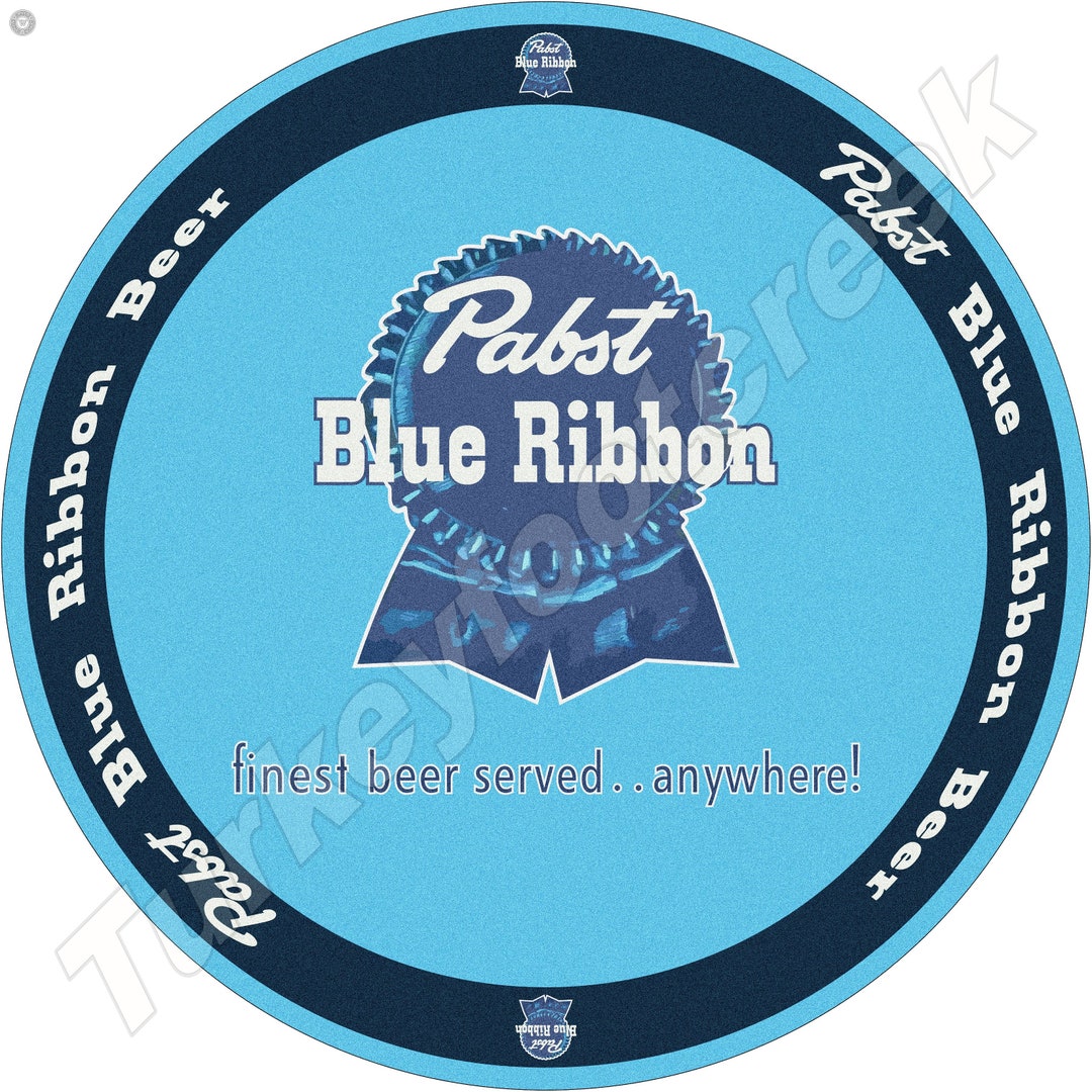 Pabst Blue Ribbon Beer 11.75 Round Sign - Etsy