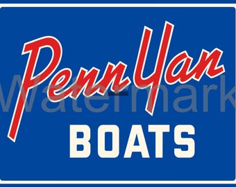 Penn Yan Boats 9"x12" Metal Decor Sign