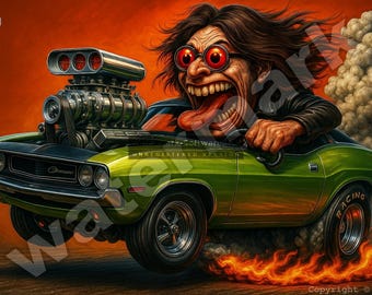 Classic Cars and Stars 9"x12" Metal Sign G65