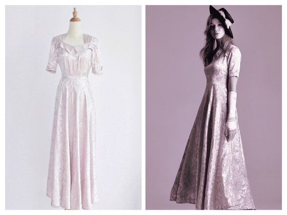 pink and silver gown