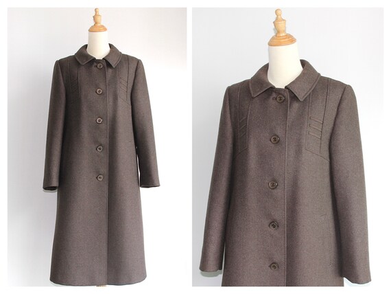 Early 1970s does 1940s Grey Sartorial Wool Coat by