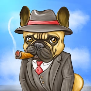 Benutzerdefinierte Cartoon Haustier Porträt, Haustier Karikatur, Cartoonzeichnung eines Haustieres