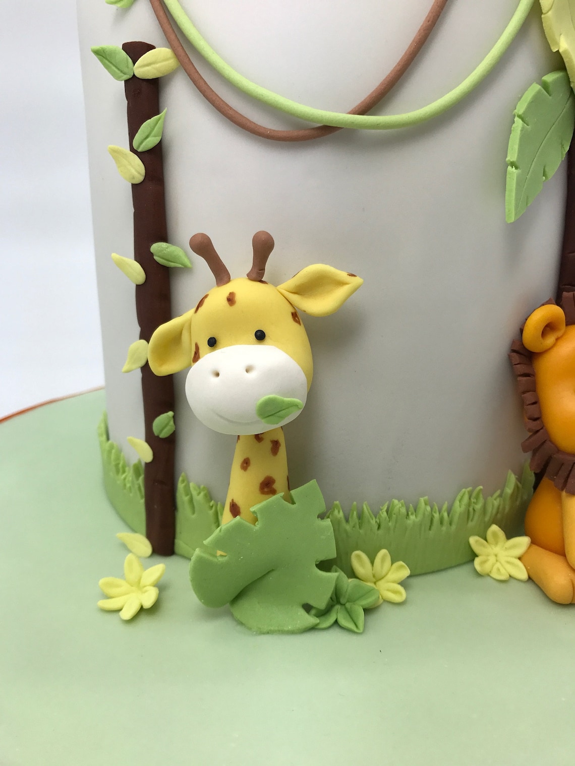 Jungle Cake Topper Set Fondant Jungle Figurine LÖWE Etsy UK