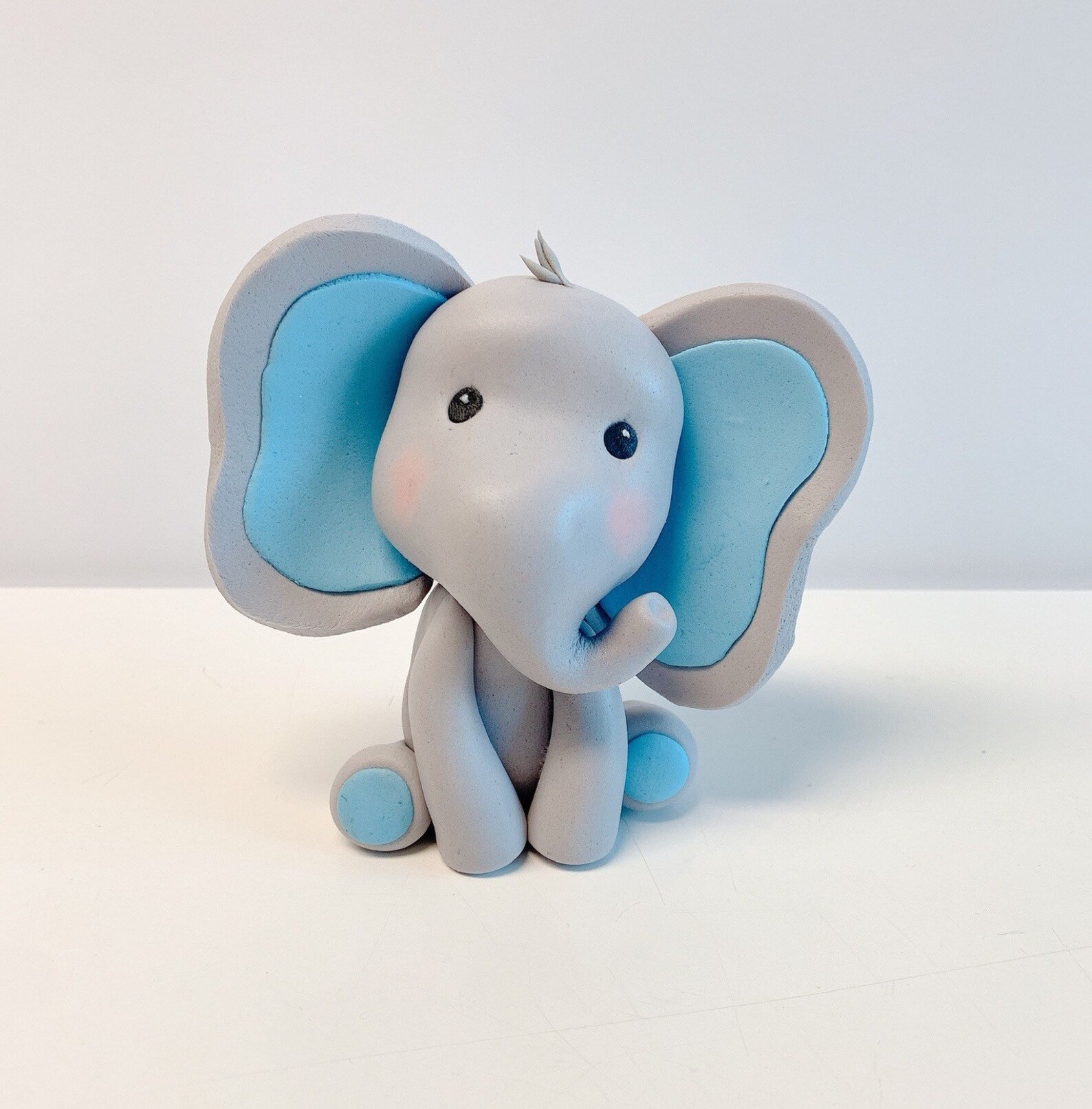 Elephant Cake Topper Cake Figurine Fondant Cake Topper Etsy