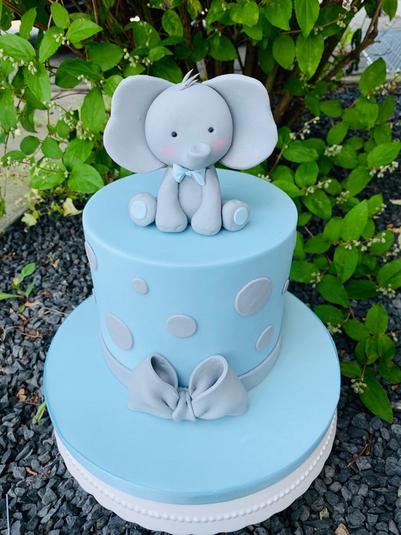 Elephant Cake Topper, Elephant Baby Shower Cake Topper, Safari Cake
