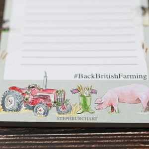Back British Farm Shopping List Pad