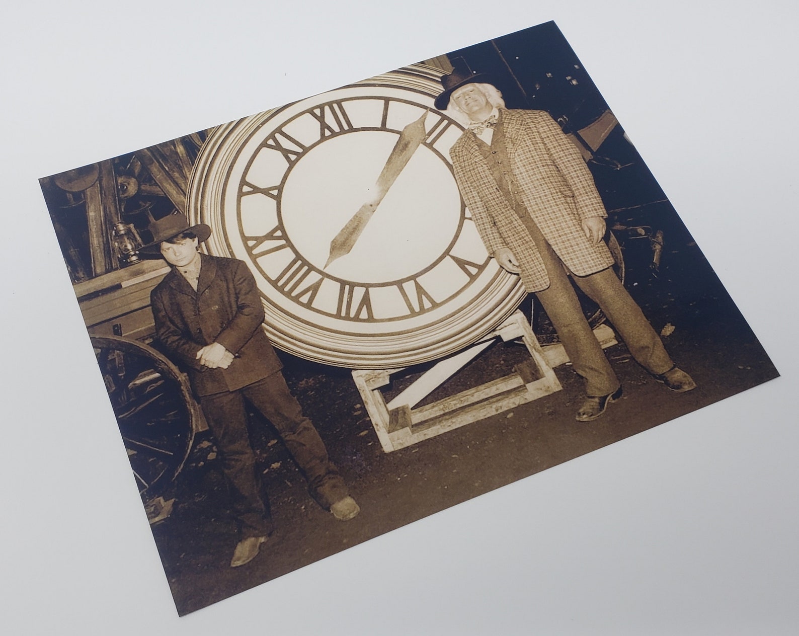 Back to the Future Marty & Doc Clock Tower Photo Etsy