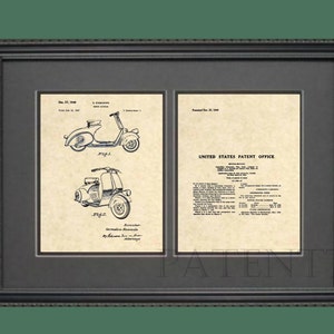 Patent Prints Vespa 125cc Scooter Patent Art Vintage Vespa 125 Motorbike Patent Print Motorbike Patent Poster Wall Art Prints 310 image 3