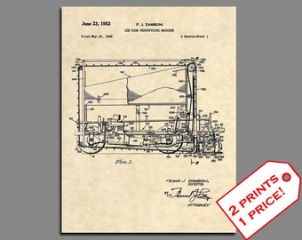 Ice Hockey Wall Art -  Patent Prints - Ice Hockey Patent Art - Ice Resurfacing Machine - Ice Hockey Decor - Hockey Prints - 260
