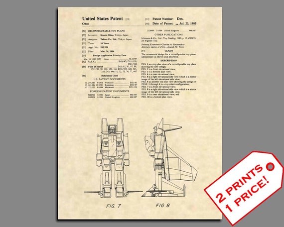 Official Megatron US Patent Art Print Transformers Generation 1 Decepticon 122