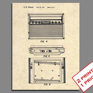 Patent Prints Atari 2600 Patent Art Vintage Video Game Poster Video ...