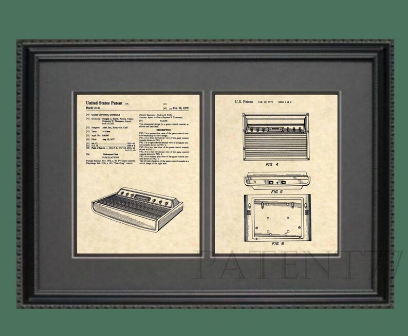 Patent Prints Atari 2600 Patent Art Vintage Video Game | Etsy