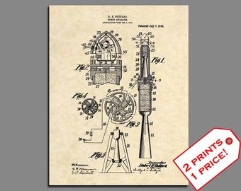 Patent Prints - 1914 Rocket Patent Art Science Poster Art - Vintage NASA Science Wall Decor Patent Print - Science Art Poster Wall Art - 181