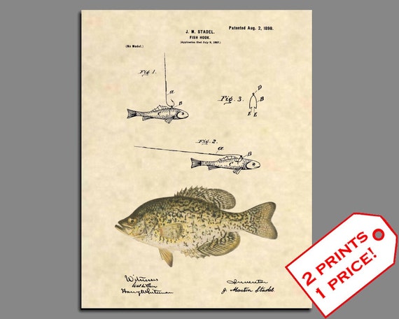 Official Rainbow Trout Fishing Lure US Patent Art Print Antique Fly Fish 376
