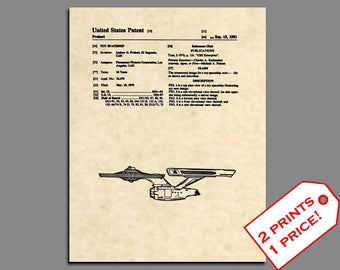 Patent Prints - Star Trek Enterprise Patent Art - Vintage Star Trek Art Prints Patent Poster - Star Trek Wall Art Patent Print - Spock - 226