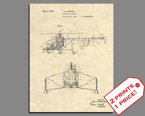 Antique Vintage Plane 402 Official Steampunk Aerial Vessel US Patent Art Print