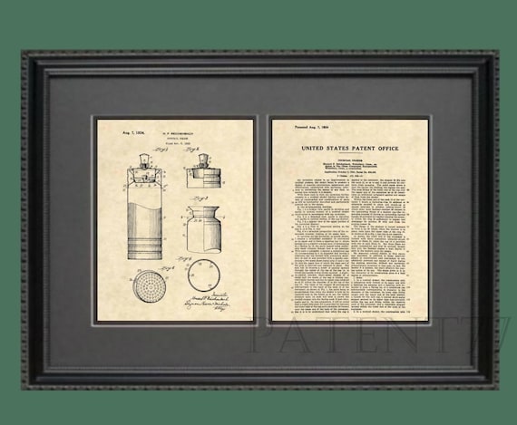 Official Beer Stein US Patent Art Print Vintage Antique Alcohol Bar Art 157