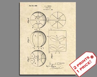 Patent Art - Basketball Wall Art Patent Prints - Vintage Basketball Decor Patent Print - Basketball Wall Art - Boys Basketball Art - 97