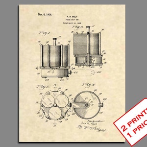 Patent Prints - Poker Chip Set Patent Art - Vintage Poker Wall Decor Casino Print - Vegas Wall Art Patent Poster - Poker Wall Art - 19